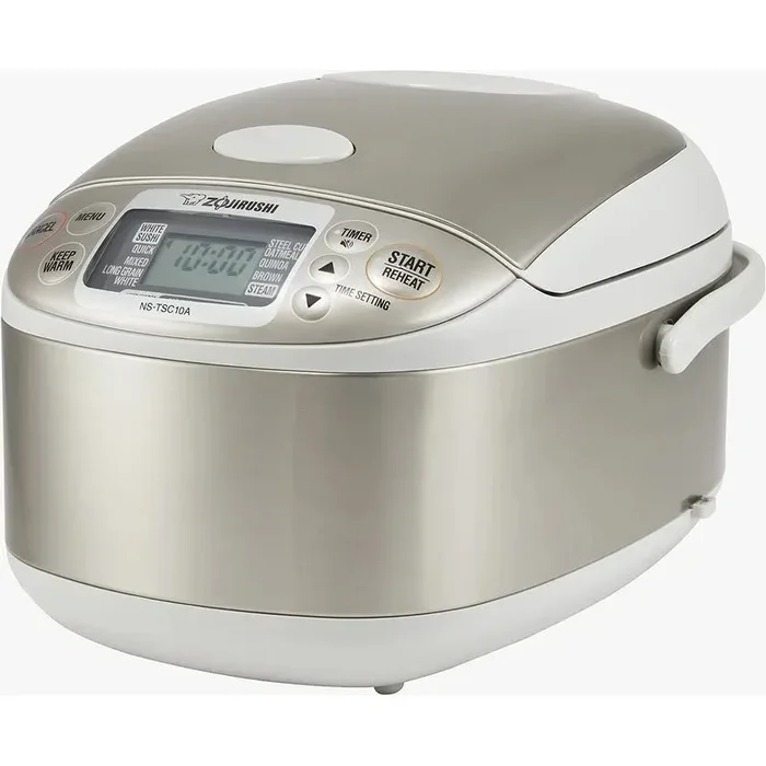 10-Cup Micom Rice & Grain Cooker & Warmer – Silver Gray