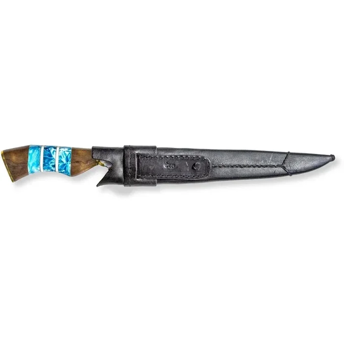10-Inch Traditional Line Stainless Steel Knife with Wooden Handle and Case