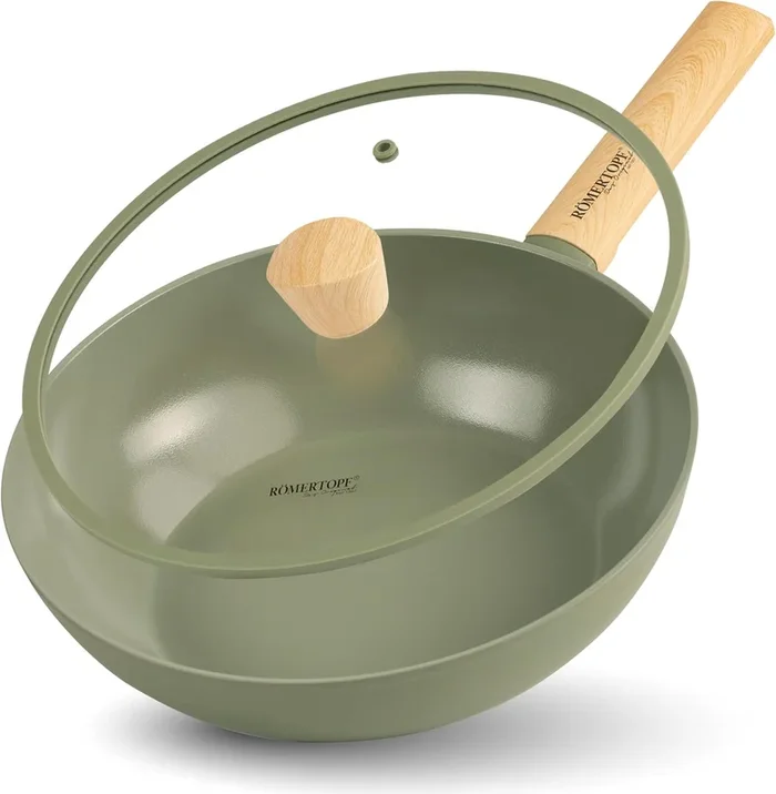 11″ Ceramic Nonstick Wok With Lid