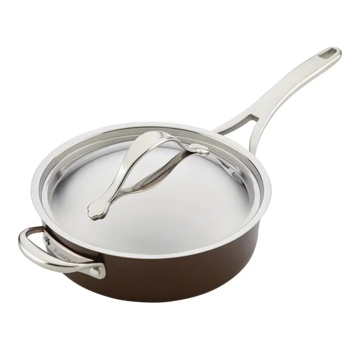 11 Pc. Copper Luxe Hard-Anodized Nonstick Cookware Set – Brown