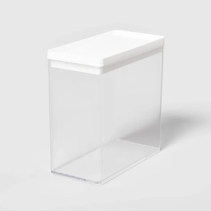 12.6c Tall Rectangle Plastic Food Storage Container – : Stackable BPA-Free Cereal & Rice Storage, 8″ H