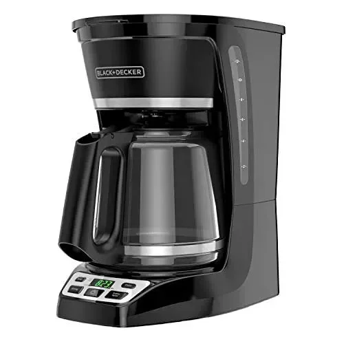 12-Cup Black Drip Coffee Maker Programmable