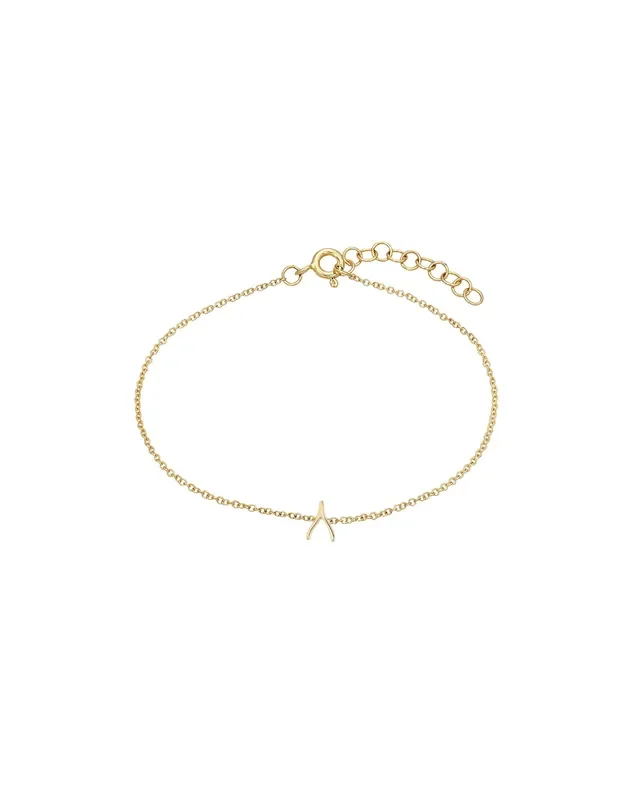 14k Gold Tiny Wishbone Bracelet
