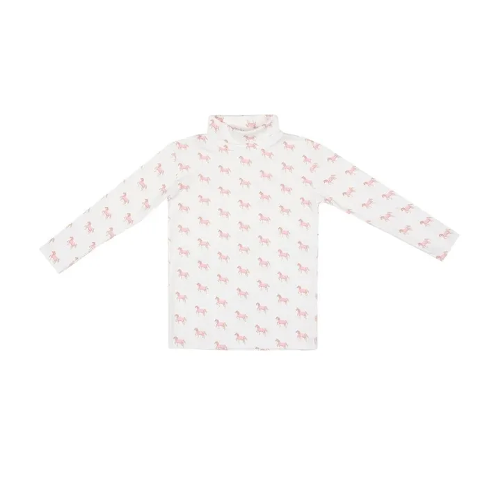 18/24m Nantucket Kids Pima Pink Horse Turtleneck