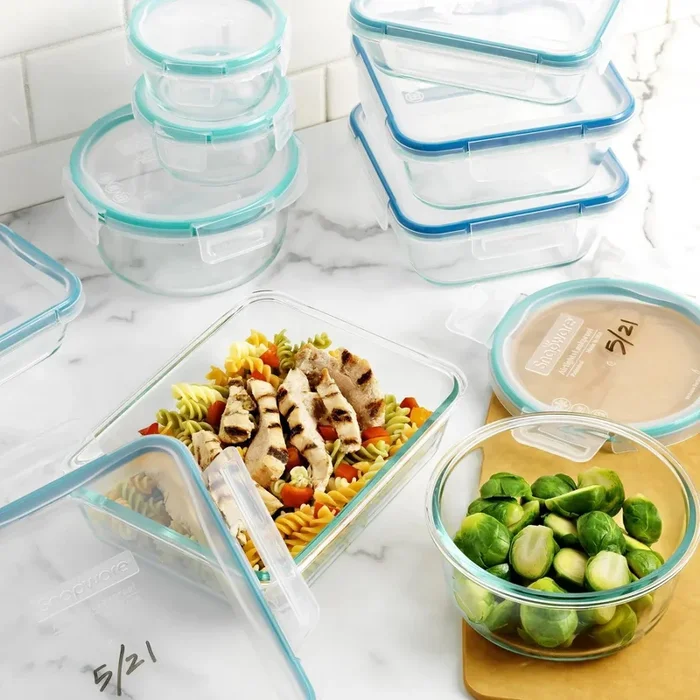 18-Piece Glass Food Storage Container Set
