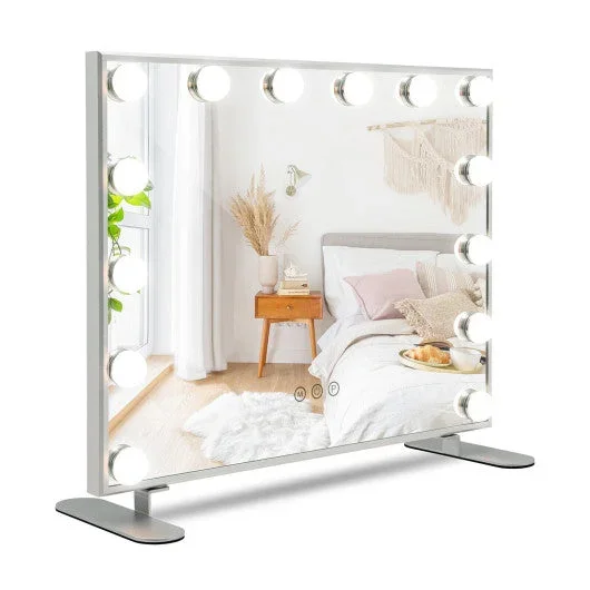 2-in-1 Vanity Mirror With 14 Dimmable LED Bulbs