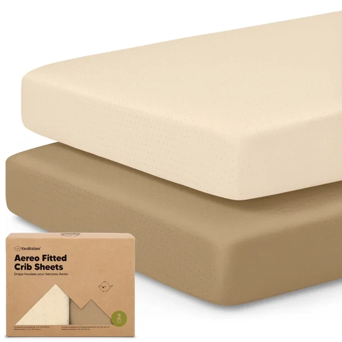 2-Pack Aereo Fitted Crib Sheets (Pecan)