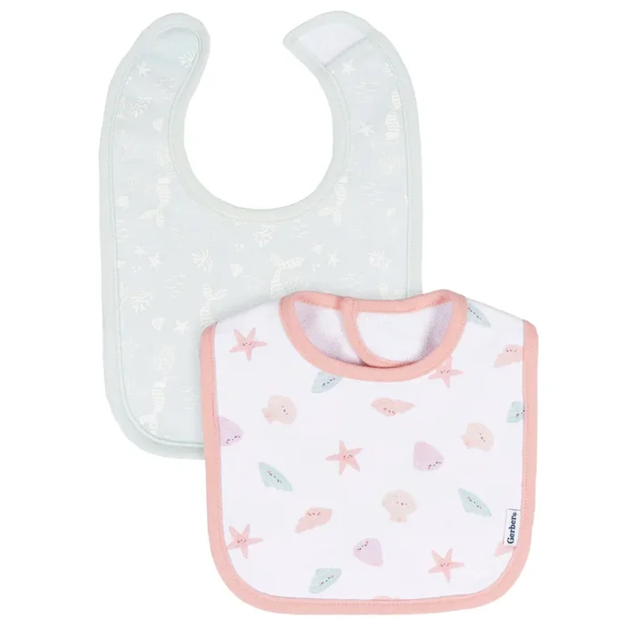 2-Pack Baby Girls She Sells Sea Shells Dribbler Bibs