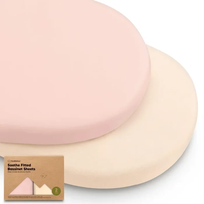 2-Pack Soothe Fitted Bassinet Sheets (Cameo)