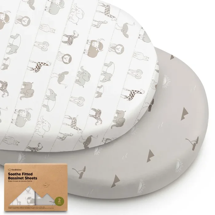 2-Pack Soothe Fitted Bassinet Sheets (Savannah)