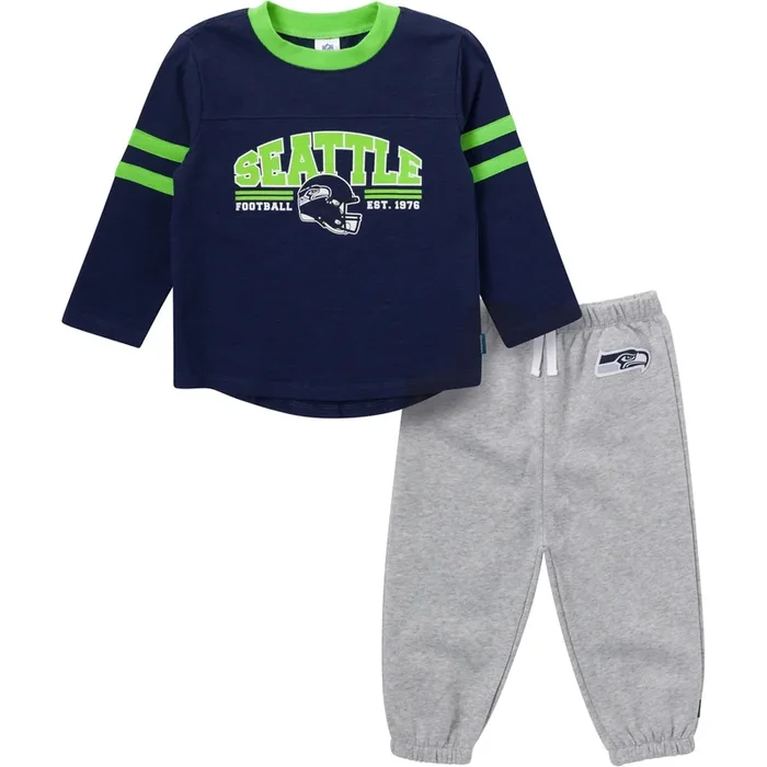 2-Piece Infant & Toddler Boys Seattle Seahawks Shirt and Sweatpant Set