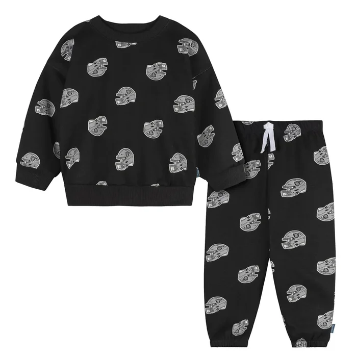 2-Piece Infant & Toddler Las Vegas Raiders Sweatshirt and Pant Set