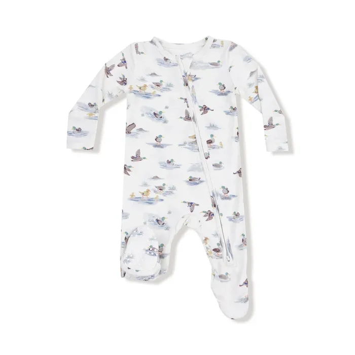 2 Way Zipper Footie – Migrating Mallards