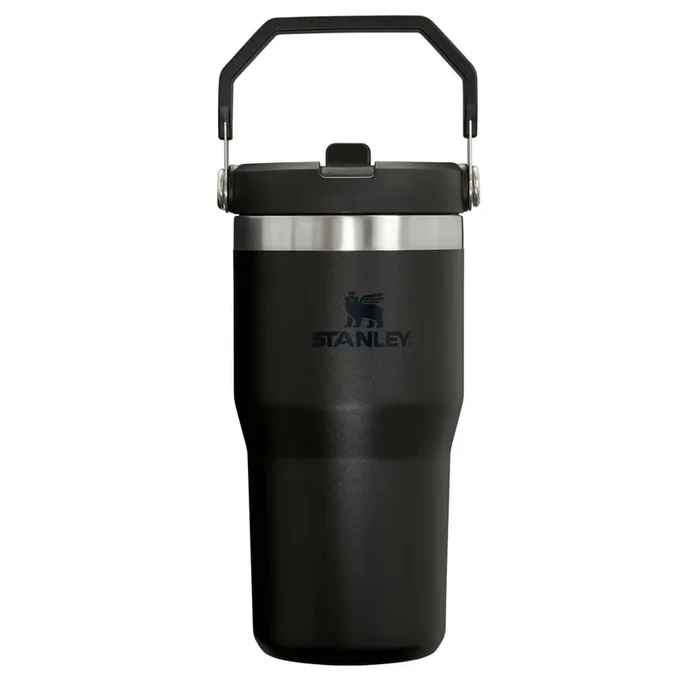 20 oz Stainless Steel Ice Flow Flip Straw Tumbler – Black