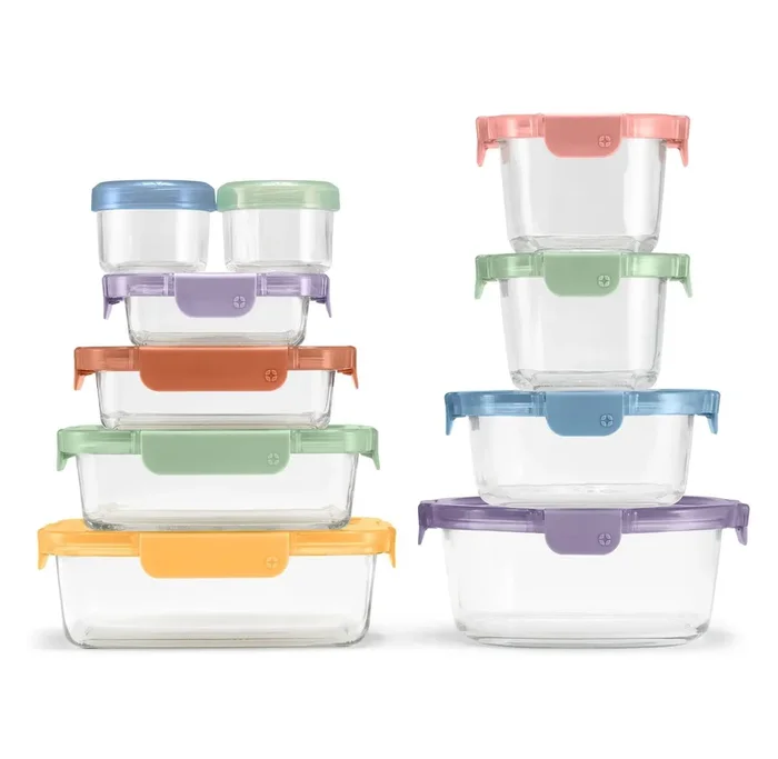 20pc Color Lock Mixed Food Storage Container Set