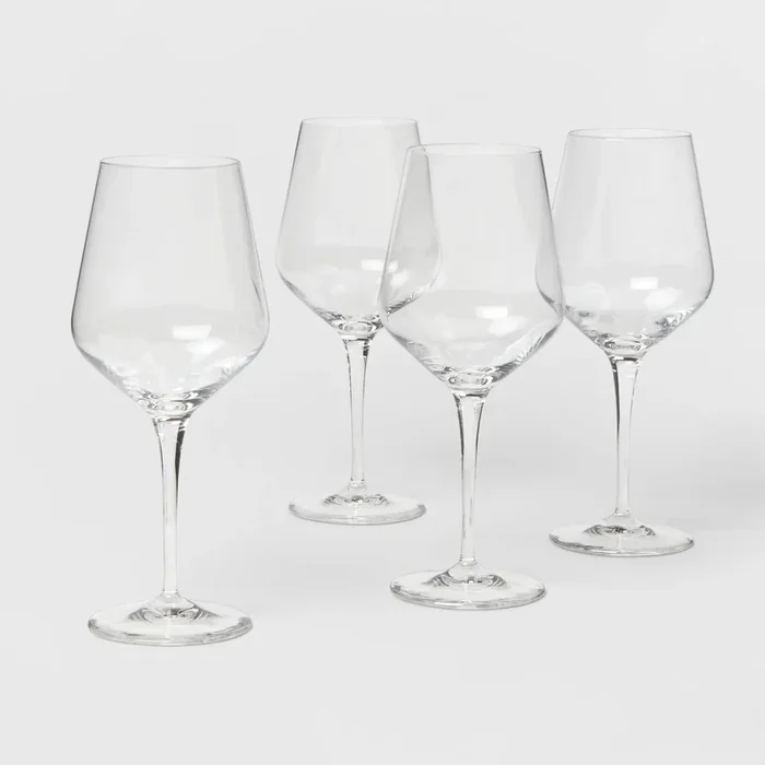22oz 4-Pack Glass Red Wine Glasses