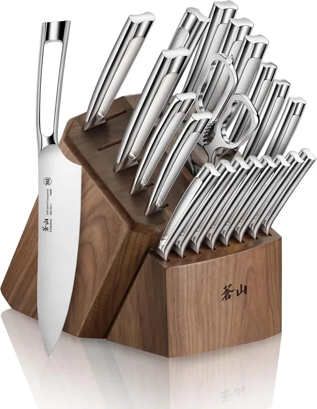 23-Piece German Steel Forged Knife Block Set