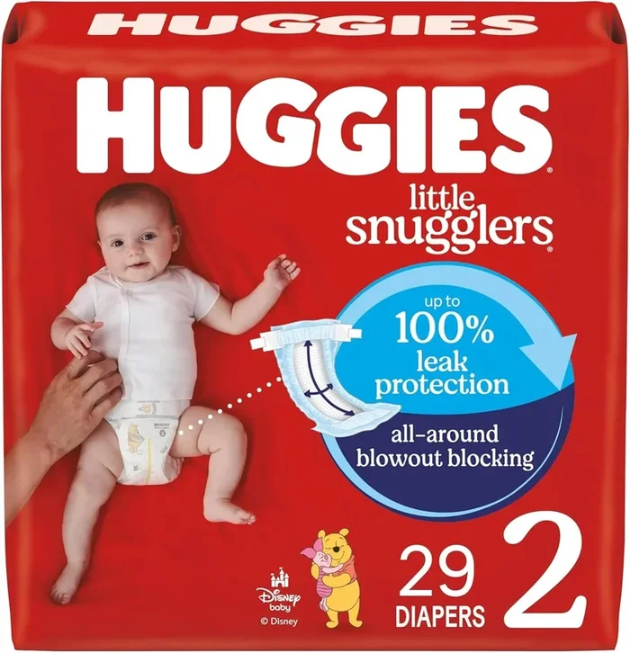 29ct Little Snugglers Baby Diapers, Size 2 (12-18 lbs) – White