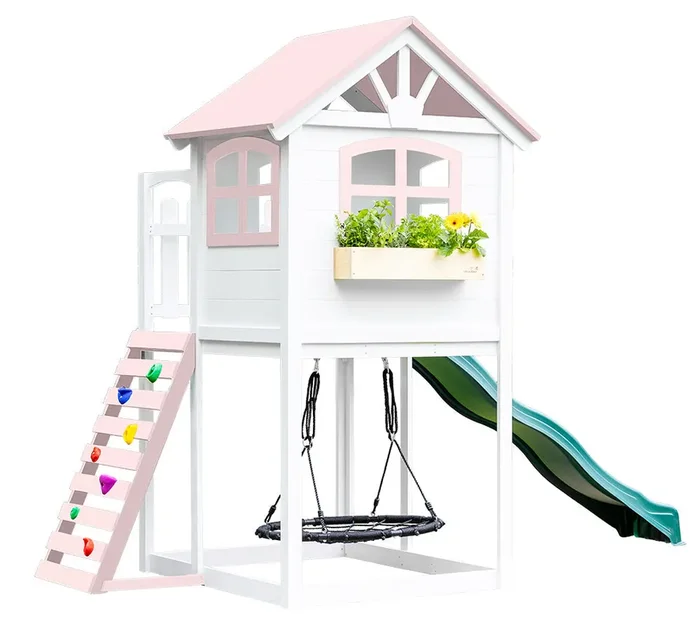 2mamabees Eco-Friendly Non-Toxic Wooden Londyn Swing Set Custom Color