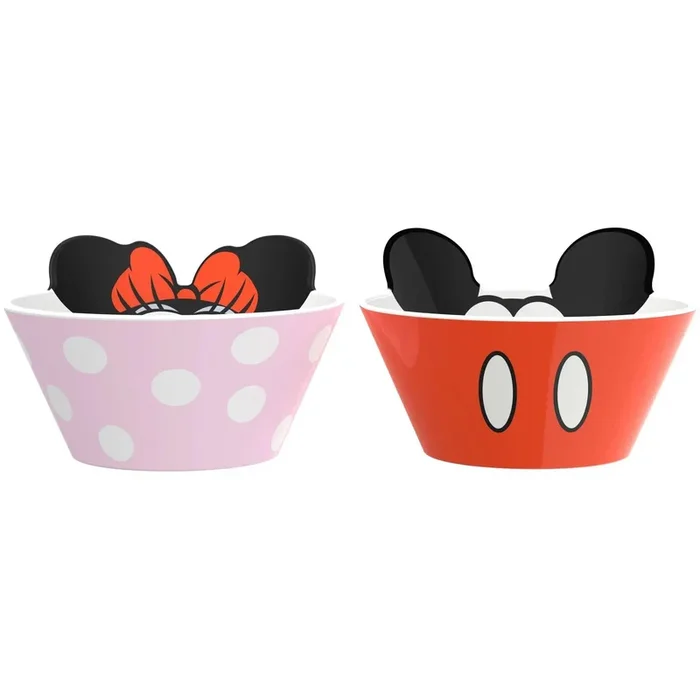 2pk 19.6oz Mixed Disney Mickey and Minnie Iconic Snack Bowl Set