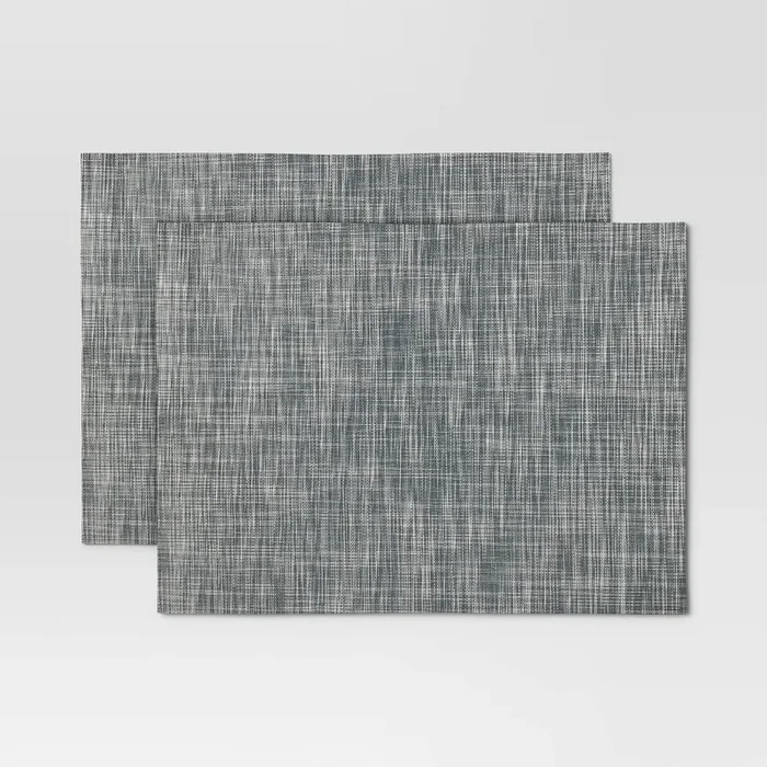 2pk Placemat Gray Vinyl – Threshold™
