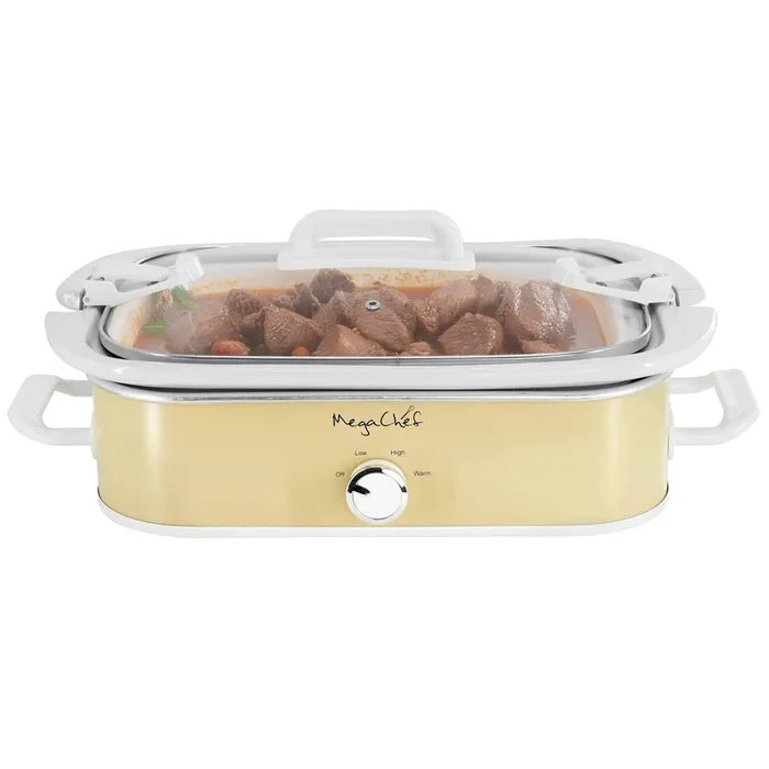 3.5qt Casserole Slow Cooker with 3 Temperature Settings Cream