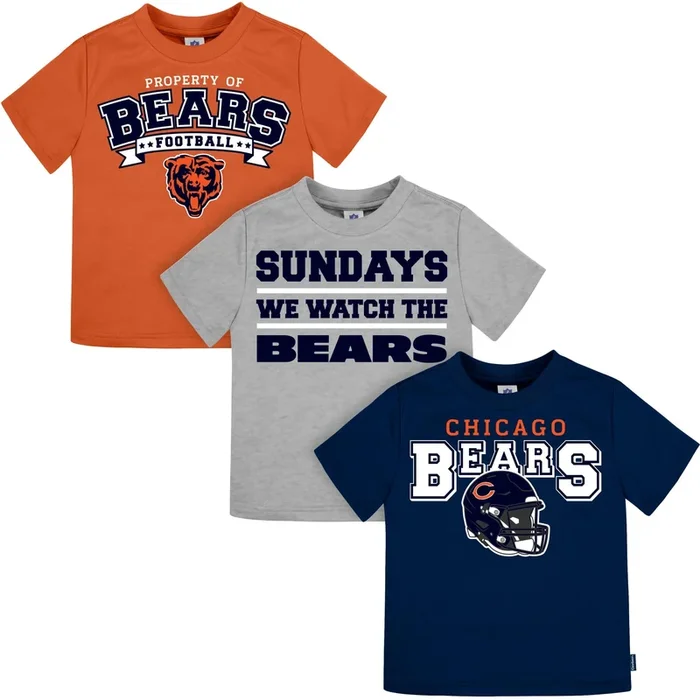 3-Piece Infant & Toddler Chicago Bears T-Shirts