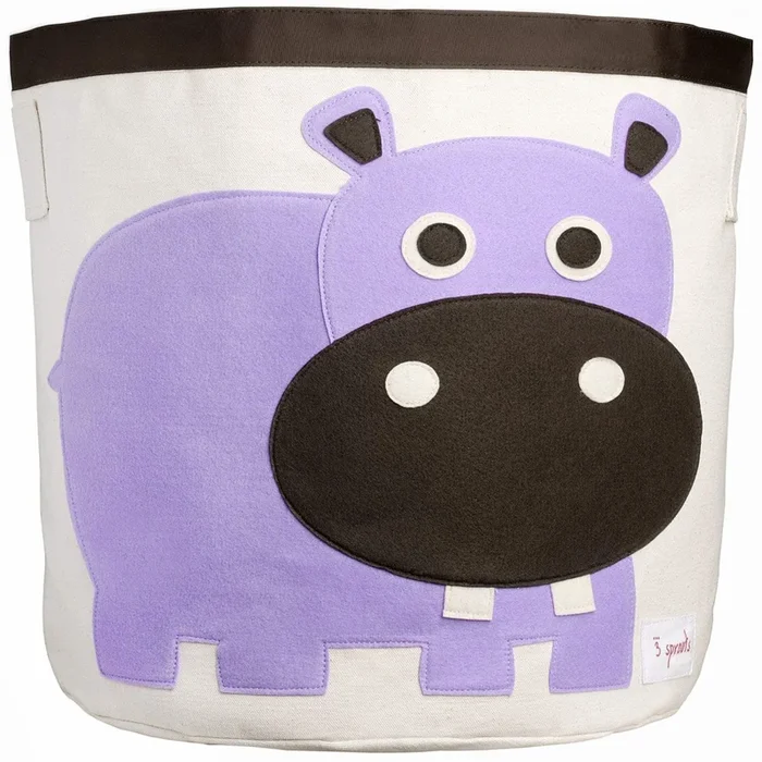 3 Sprouts Storage Bin – Hippo Purple