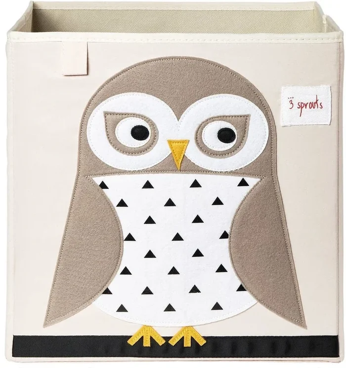 3 Sprouts Storage Box – Owl White