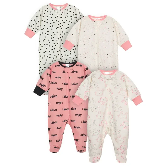 4-Pack Baby Girls Bunny Sleep ‘N Plays