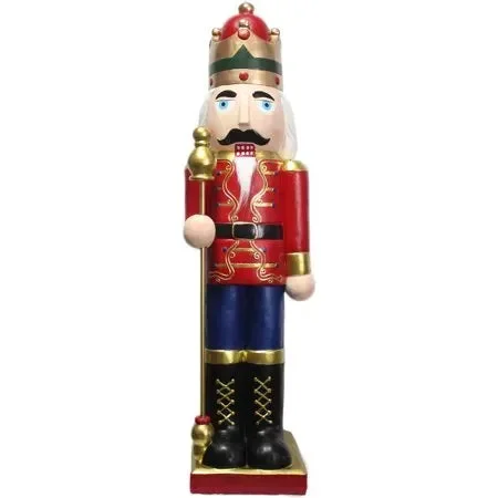 48″ MGO Nutcracker Holding Staff – Unlit