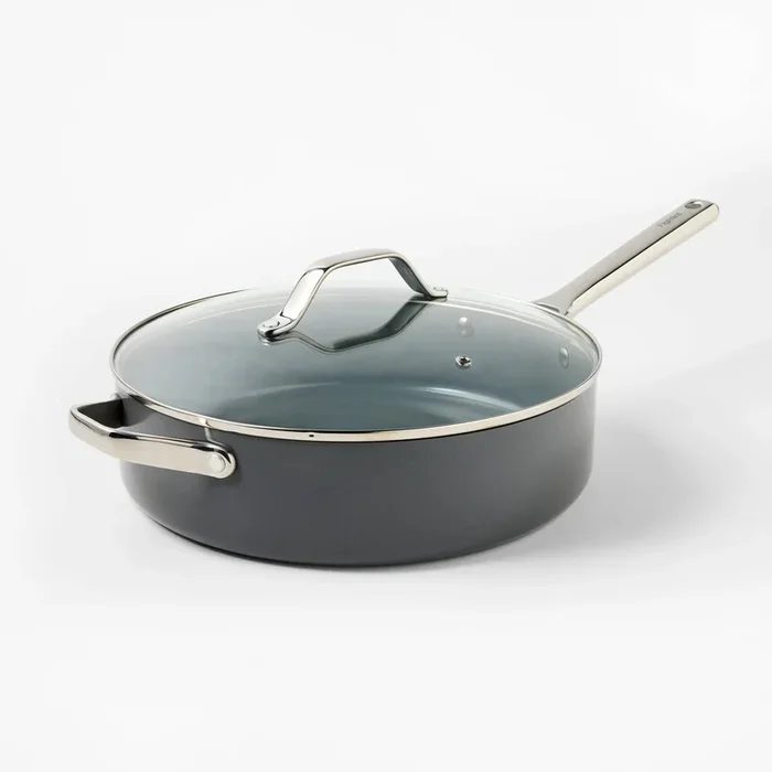 5qt Nonstick Ceramic Coated Aluminum Saute Pan Dark Gray – ™ (See Description)