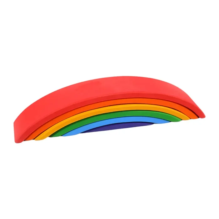 6 Pcs wooden Rainbow Bridge Stacking Building Blocks