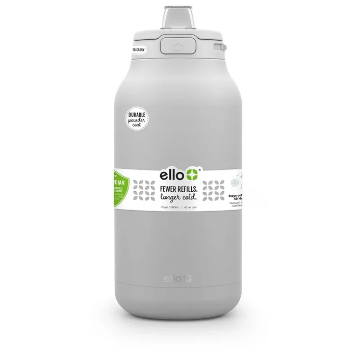 64oz Vacuum-Insulated Stainless Steel Water Jug – Gray