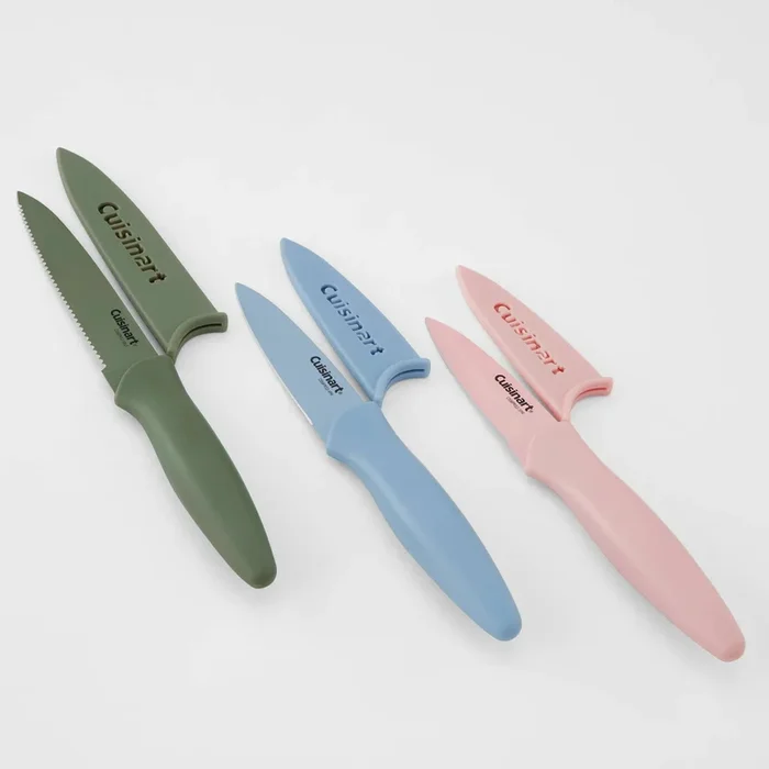 6pc Nonstick Utility & Paring Knife Set – Blue