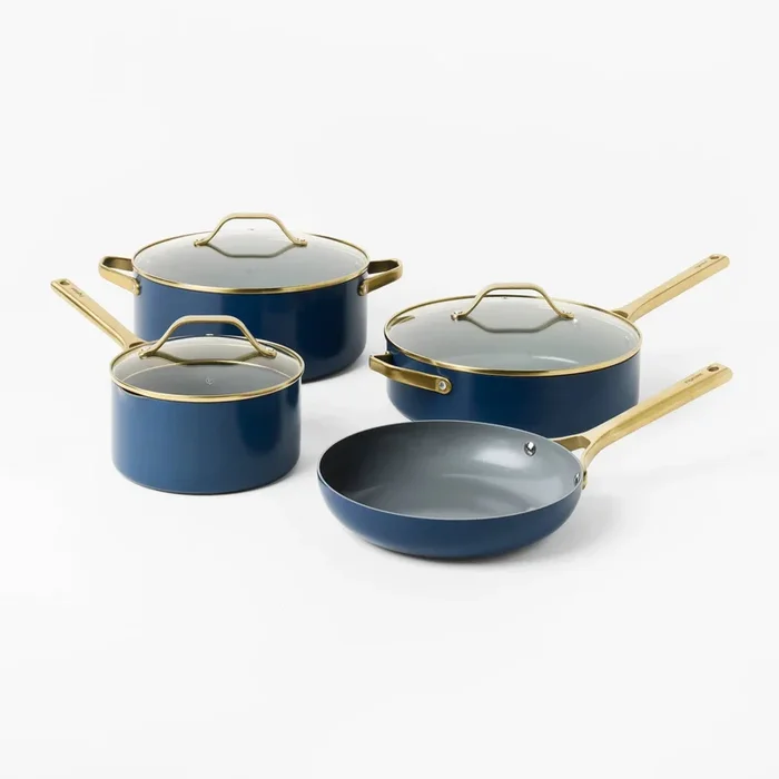 7-Piece Nonstick Ceramic Cookware Set – Navy
