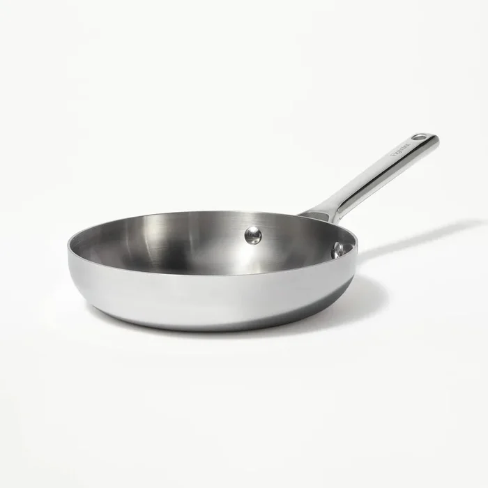 8-Inch Stainless Steel Frypan – Silver