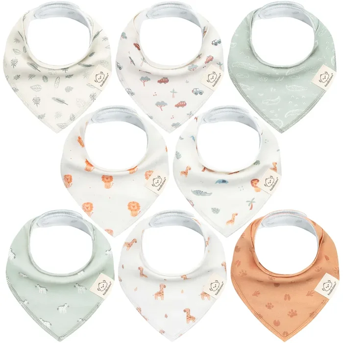 8-Pack Organic Bandana Bibs (Wilderness)