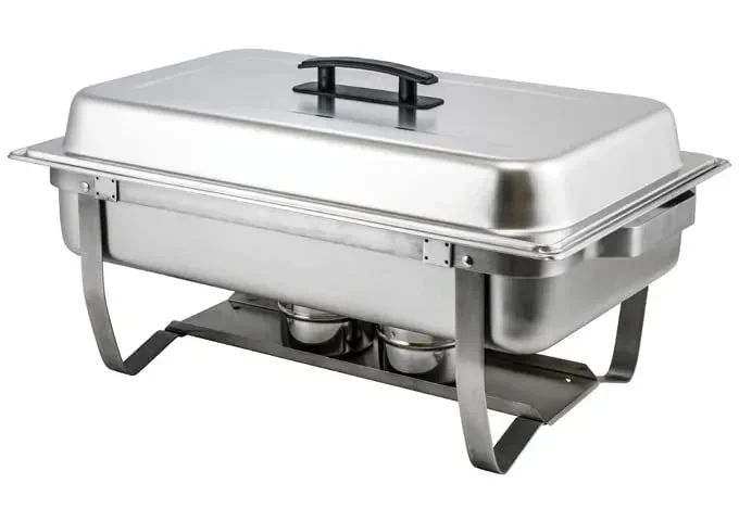 8 Qt Stainless Steel Full Size Chafing Dish With Folding Stand