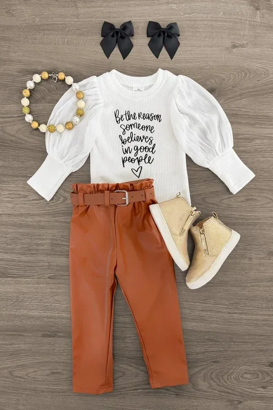 “Be The Reason… ” Pleather Pant Set