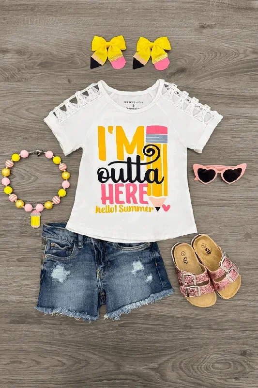 “I’m Outta Here, Hello! Summer ” School Top