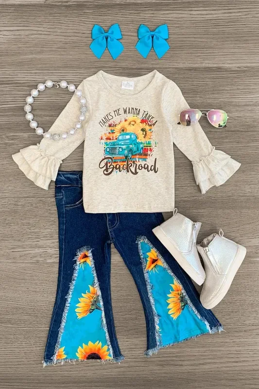 “Makes Me Wanna Take A Backroad ” Denim Set