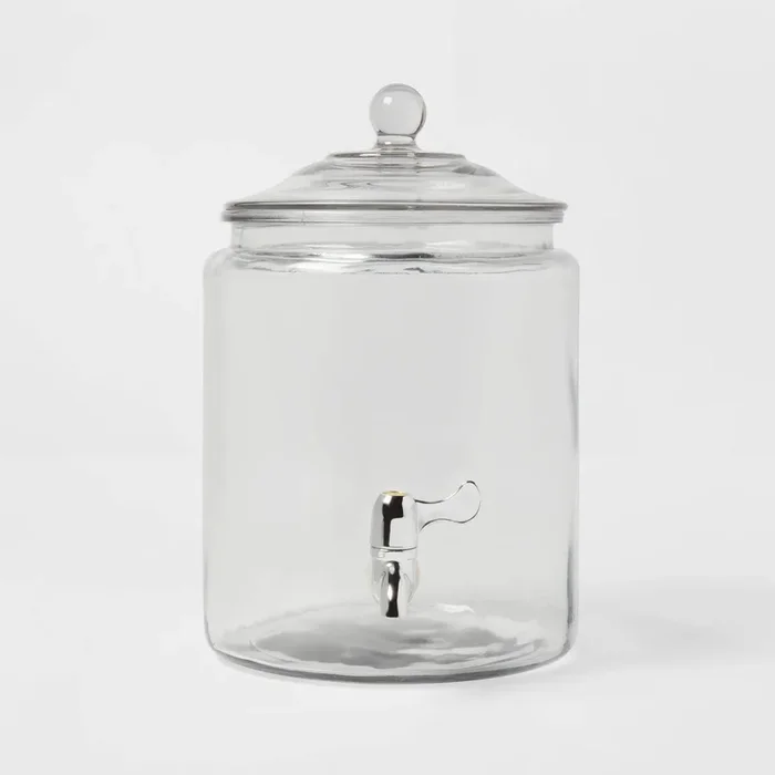 8qt Glass Beverage Dispenser – Traditional Drink Server