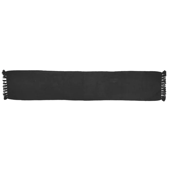 90″ x 20″ Cotton Textured Table Runner – Black