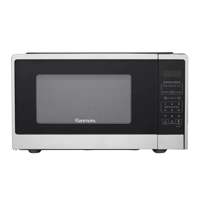 900W Countertop Microwave Oven Stainless Steel: 0.9 cu ft, Child Lock, 10 Power Levels, Small Microwave for Dorm