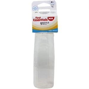 9OZ CLEAR BOTTLE W SILC NIP