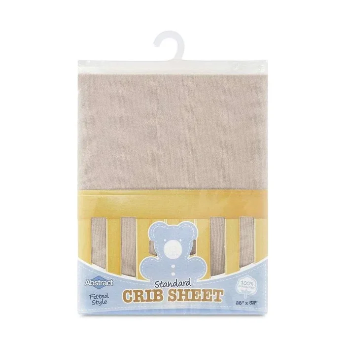 ABSTRACT FITTED SHEET SOLID OAT FOR STANDARD CRIB – 28″ X 52″