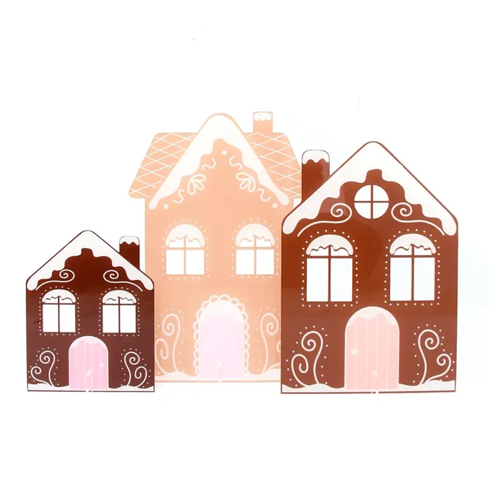 Acrylic Gingerbread Houses – Set Of 3