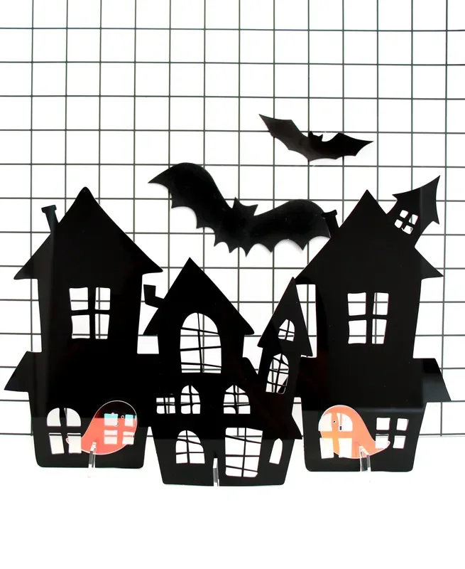 Acrylic Haunted House Set – Black