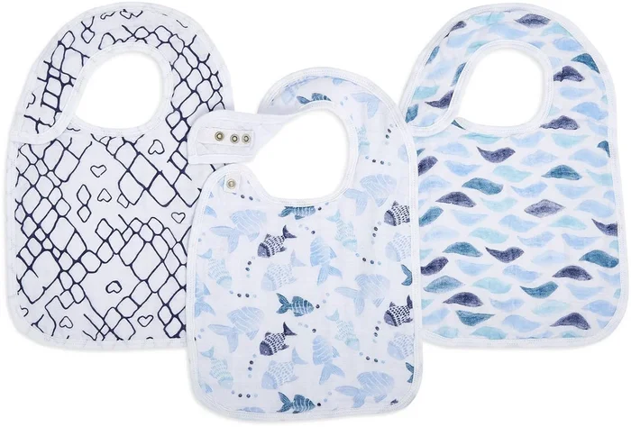 Aden & Anais 3-Pack Classic Snap Bibs – Gone Fishing